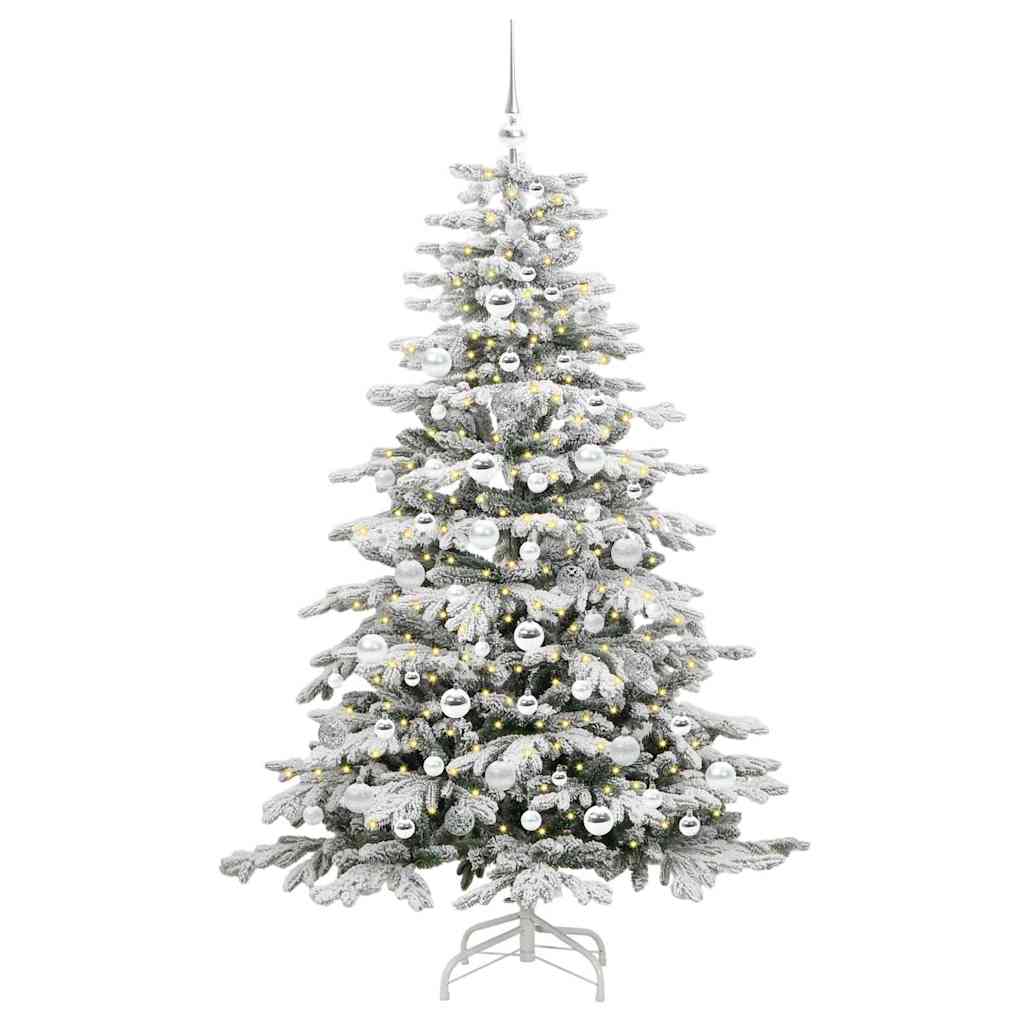 Vidaxx künstlicher klappbarer Weihnachtsbaum weiß 180 cm PE und PVC