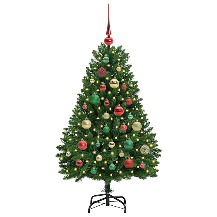 Vidaxx künstlicher Weihnachtsbaum mit 150 LED grün, 120 cm PVC und Metall