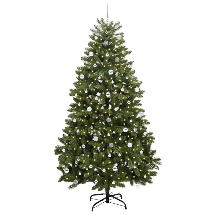Vidaxx künstlicher Weihnachtsbaum mit 300 LED grün, 240 cm PVC und Metall
