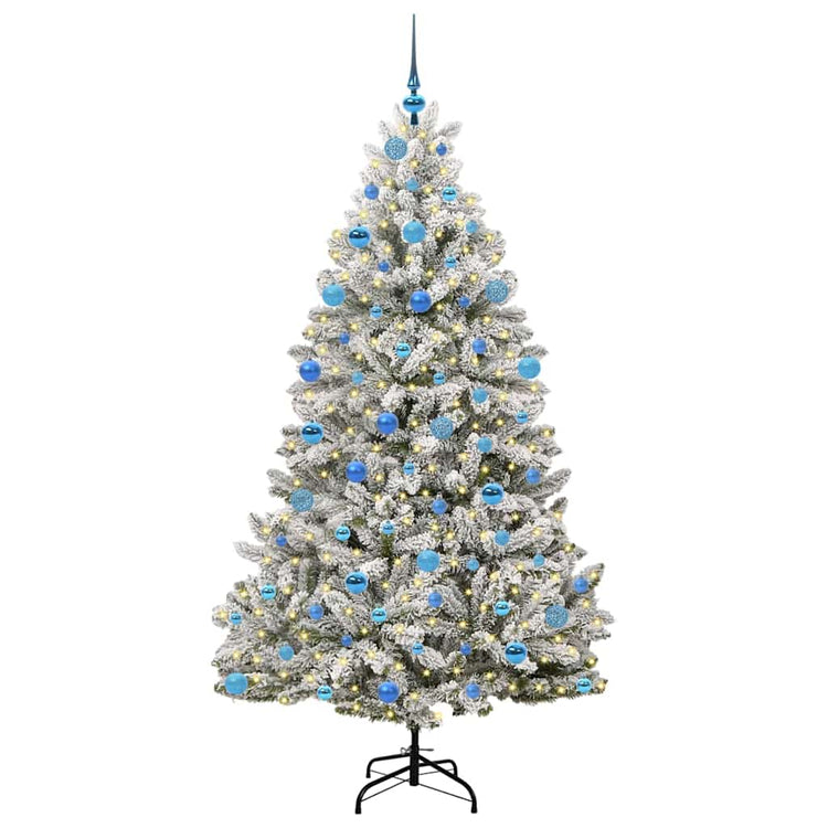 Vidaxx künstlicher Weihnachtsbaum mit 300 LED grün und weiß 180 cm PVC und Metall