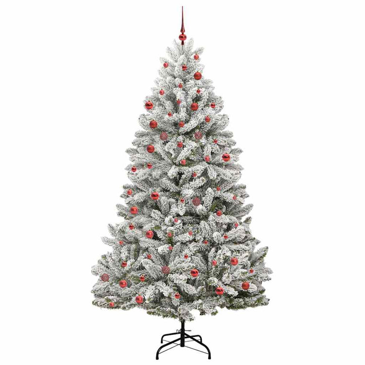Vidaxx künstlicher Weihnachtsbaum mit 300 LED grün und weiß 210 cm PVC und Metall