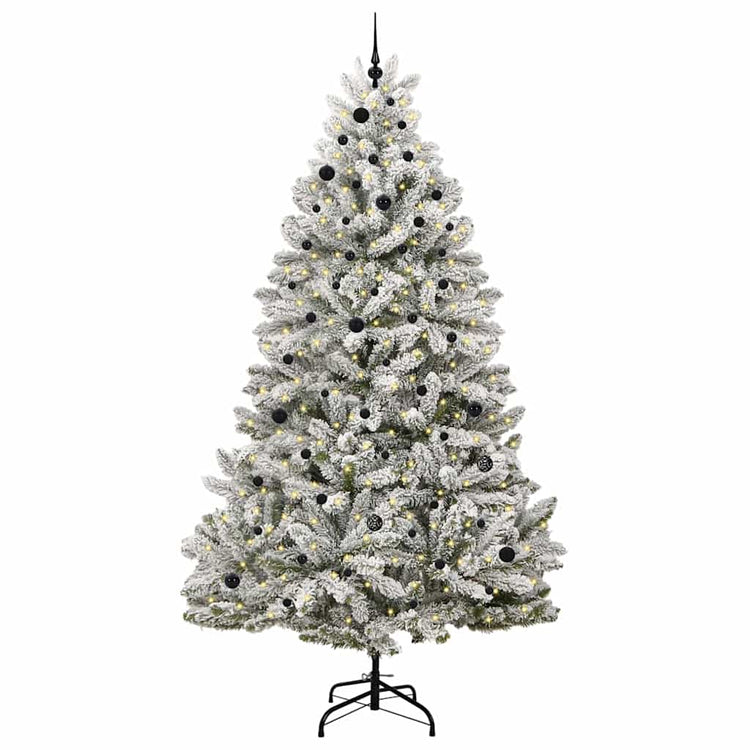 Vidaxx künstlicher Weihnachtsbaum mit 300 LED grün und weiß, 270 cm PVC und Metall