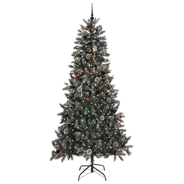 Vidaxx künstlicher Weihnachtsbaum mit 300 LEDs grün, 240 cm PVC und Kunststoff und Stahl