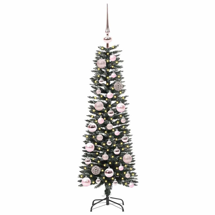VidaXL künstlicher Weihnachtsbaum mit 150 LEDs grün, 120 cm PVC und Kunststoff und Stahl