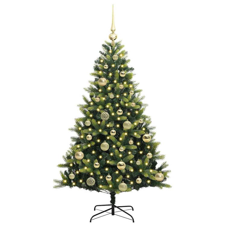 VidaXL künstlicher Weihnachtsbaum mit Scharnier 150 LEDs grün 120 cm PVC und PE