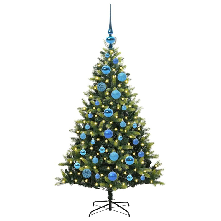 VidaXL künstlicher Weihnachtsbaum mit Scharnier 150 LEDs grün 120 cm PVC und PE