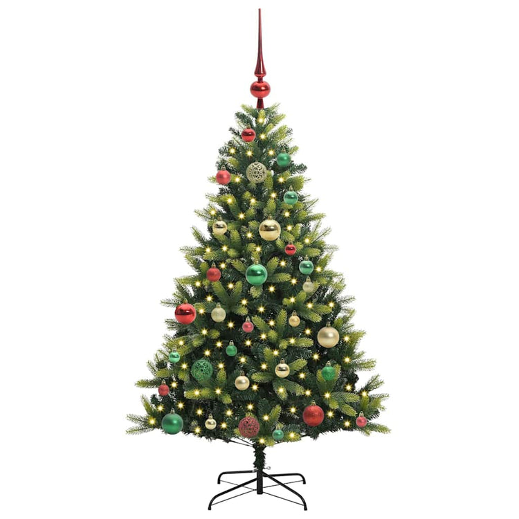 VidaXL künstlicher Weihnachtsbaum mit Scharnier 150 LEDs grün 120 cm PVC und PE