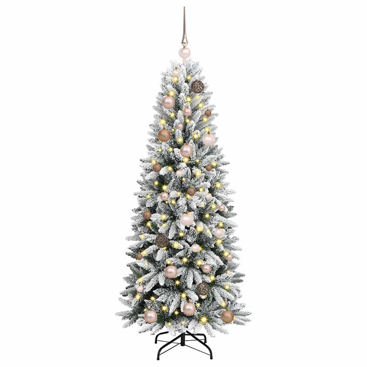 Vidaxx künstlicher Weihnachtsbaum weiß 150 cm PVC und Kunststoff und Stahl und PE