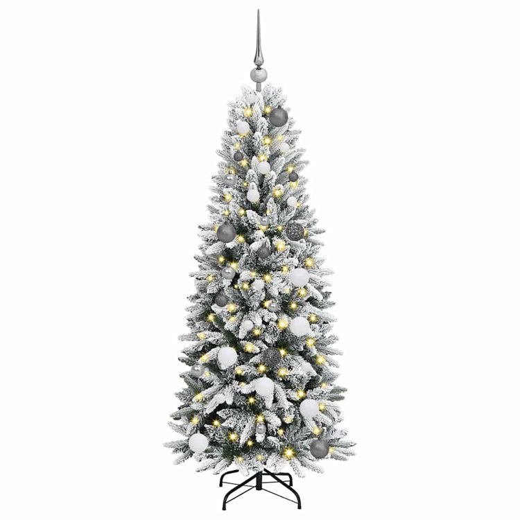 Vidaxx künstlicher Weihnachtsbaum weiß 150 cm PVC und Kunststoff und Stahl und PE