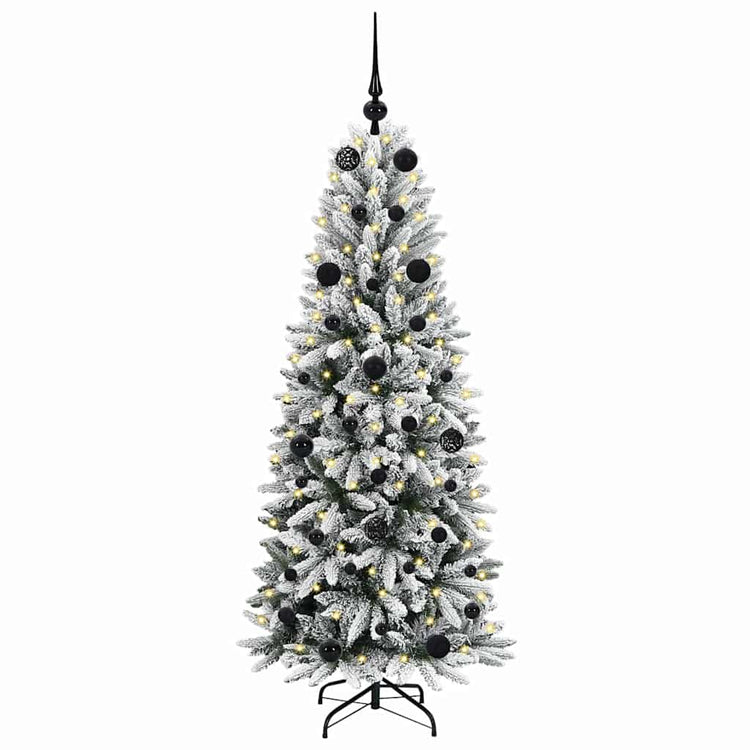 Vidaxx künstlicher Weihnachtsbaum weiß 150 cm PVC und Kunststoff und Stahl und PE