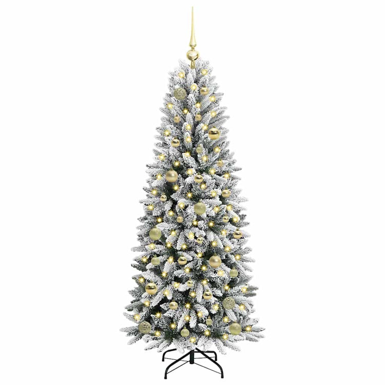 Vidaxx künstlicher Weihnachtsbaum weiß 150 cm PVC und Kunststoff und Stahl und PE