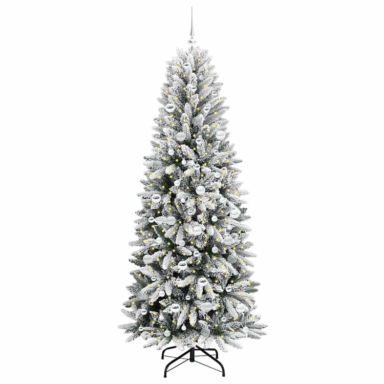 Vidaxx künstlicher Weihnachtsbaum weiß 210 cm PVC und Kunststoff sowie Stahl und PE