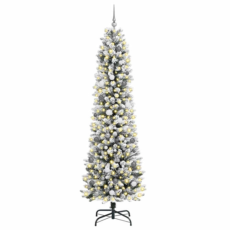 Künstlicher Weihnachtsbaum von Vidaxx mit 300 LEDs, weiß, 240 cm, PVC und Metall und Kunststoff