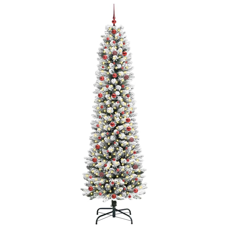 Künstlicher Weihnachtsbaum von Vidaxx mit 300 LEDs, weiß, 240 cm, PVC und Metall und Kunststoff