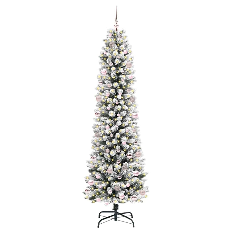 Künstlicher Weihnachtsbaum von Vidaxx mit 300 LEDs, weiß, 240 cm, PVC und Metall und Kunststoff