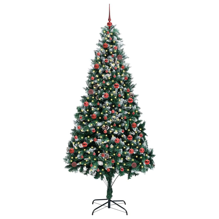 Vidaxx künstlicher Weihnachtsbaum grün 210 cm PVC und Stahl und Kunststoff