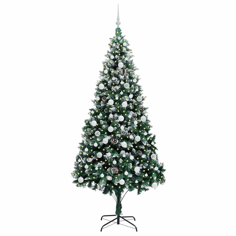 Vidaxx künstlicher Weihnachtsbaum grün 210 cm PVC und Stahl und Kunststoff