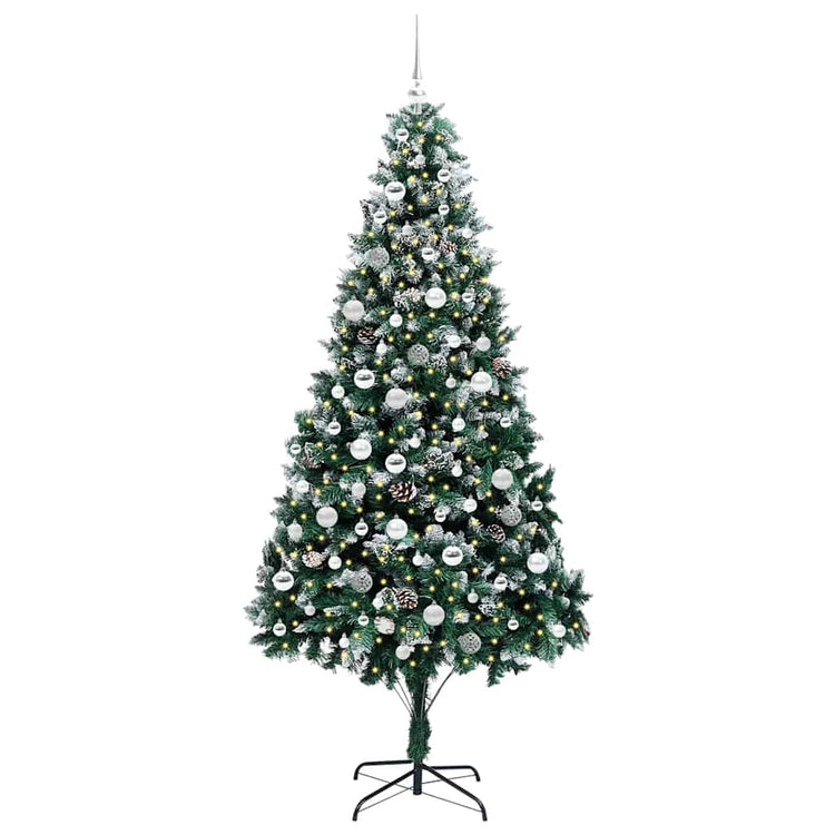 Vidaxx künstlicher Weihnachtsbaum grün 210 cm PVC und Stahl und Kunststoff