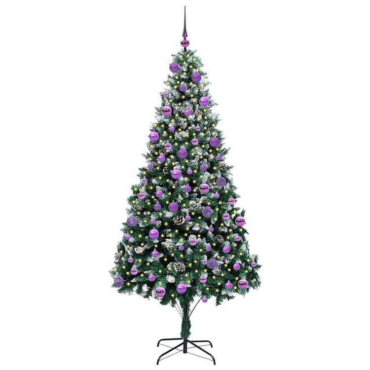 Vidaxx künstlicher Weihnachtsbaum grün 210 cm PVC und Stahl und Kunststoff