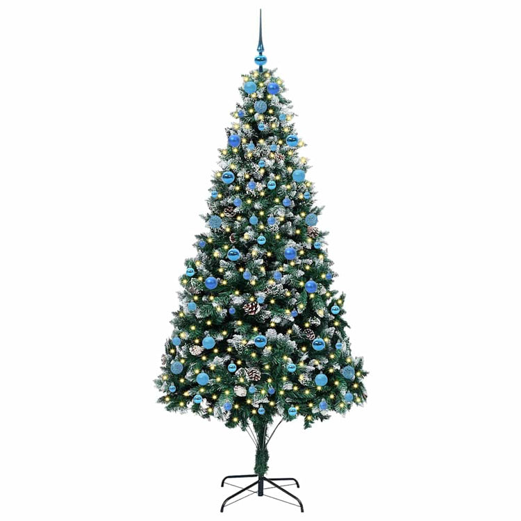 Vidaxx künstlicher Weihnachtsbaum grün 210 cm PVC und Stahl und Kunststoff