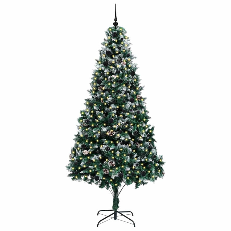 Vidaxx künstlicher Weihnachtsbaum grün 240 cm PVC und Stahl und Kunststoff
