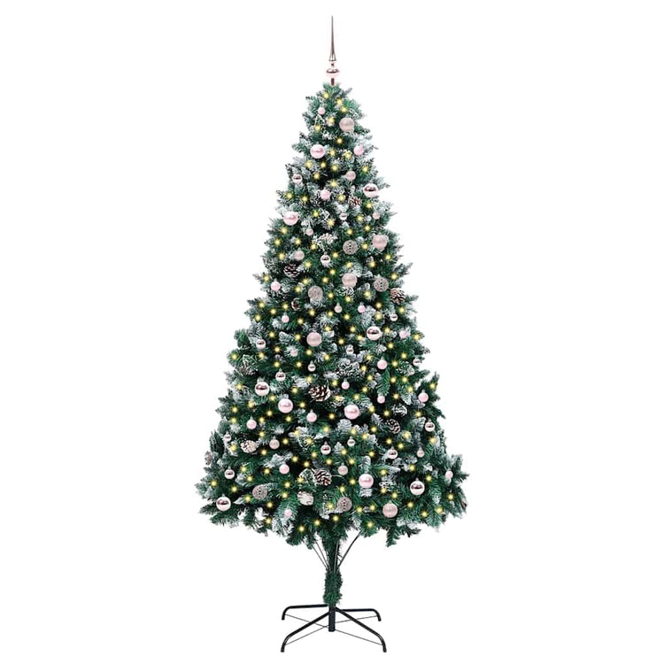 Vidaxx künstlicher Weihnachtsbaum grün 240 cm PVC und Stahl und Kunststoff
