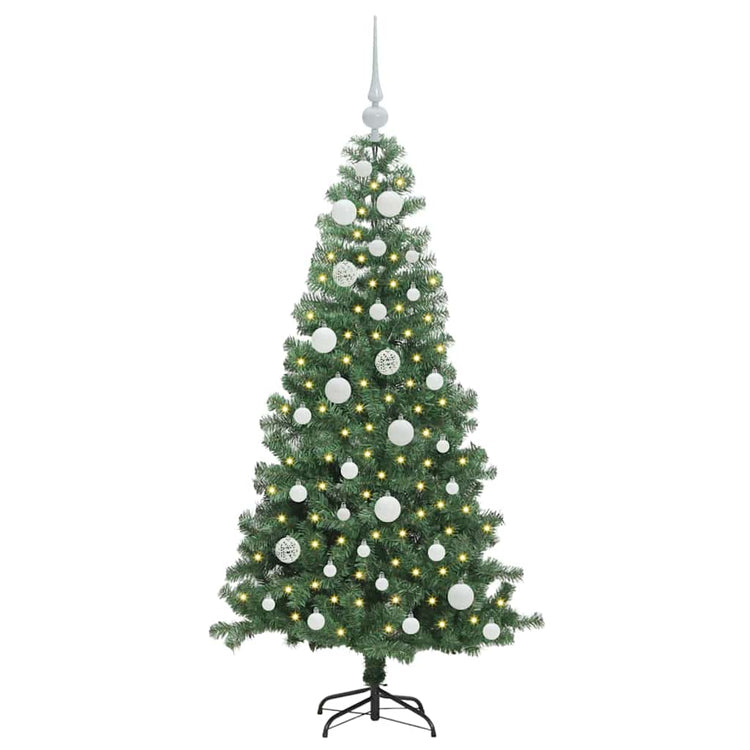 VidaXL Weihnachtsbaum mit 150 LEDs mit standardmäßigem grünem 120 cm PVC