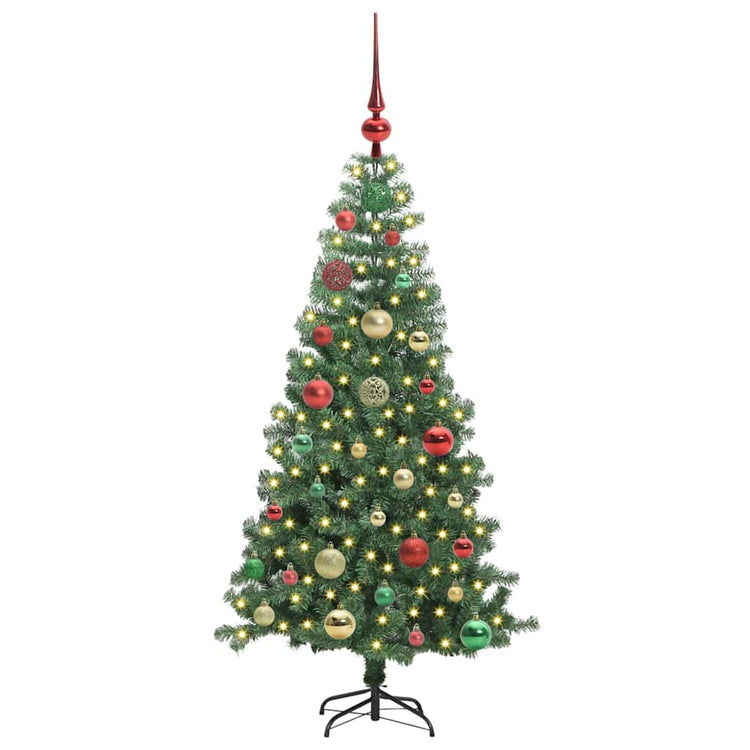 VidaXL Weihnachtsbaum mit 150 LEDs mit standardmäßigem grünem 120 cm PVC