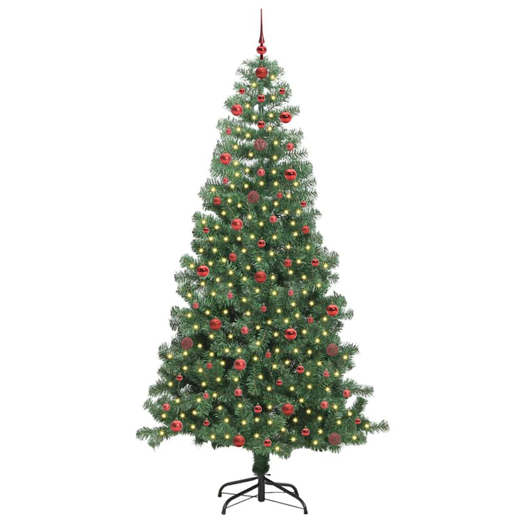 VidaXL Weihnachtsbaum mit 300 LEDs mit standardmäßigem grünem 240 cm PVC