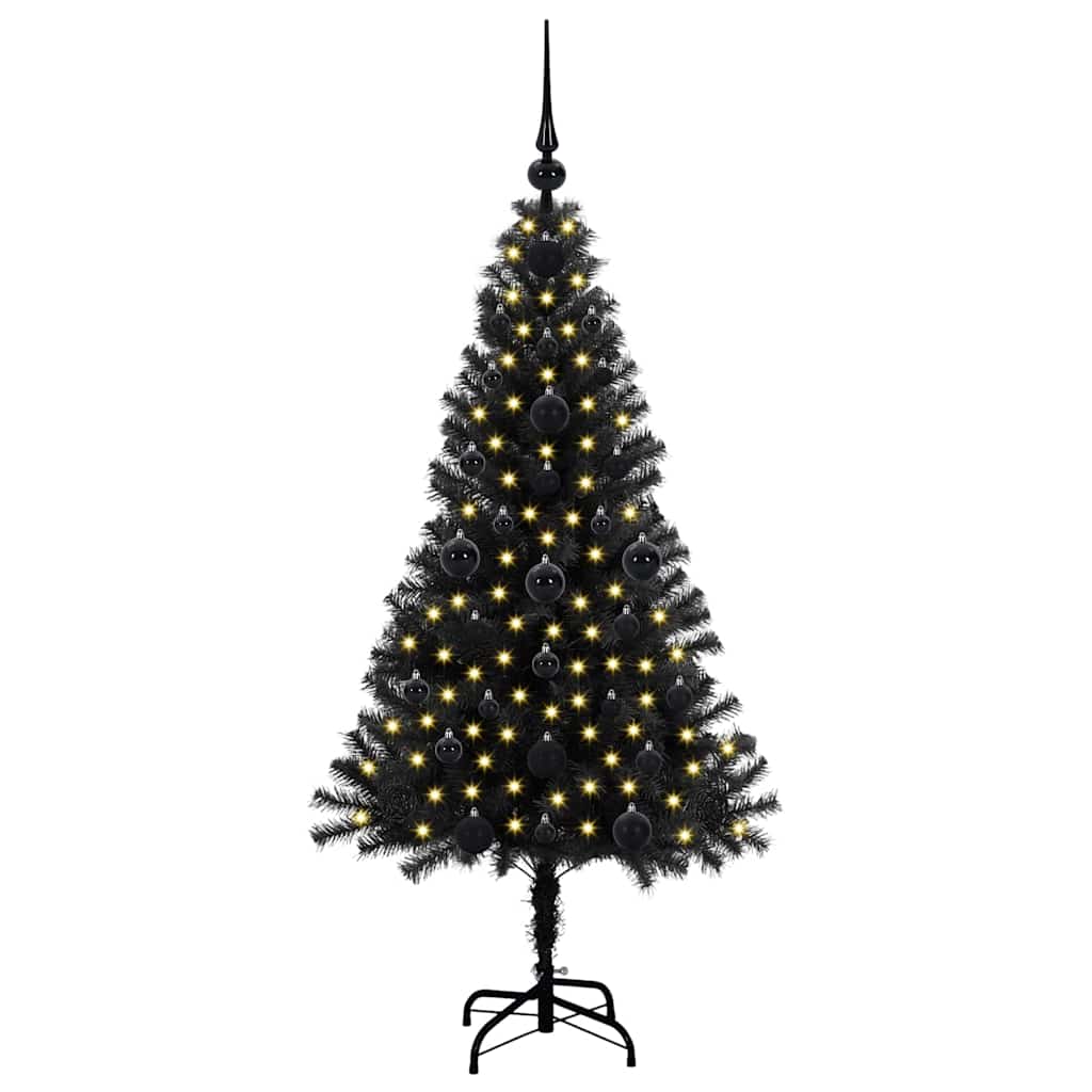 VidaXL Weihnachtsbaum mit 150 LEDs mit standardmäßigem schwarzem 120 cm PVC