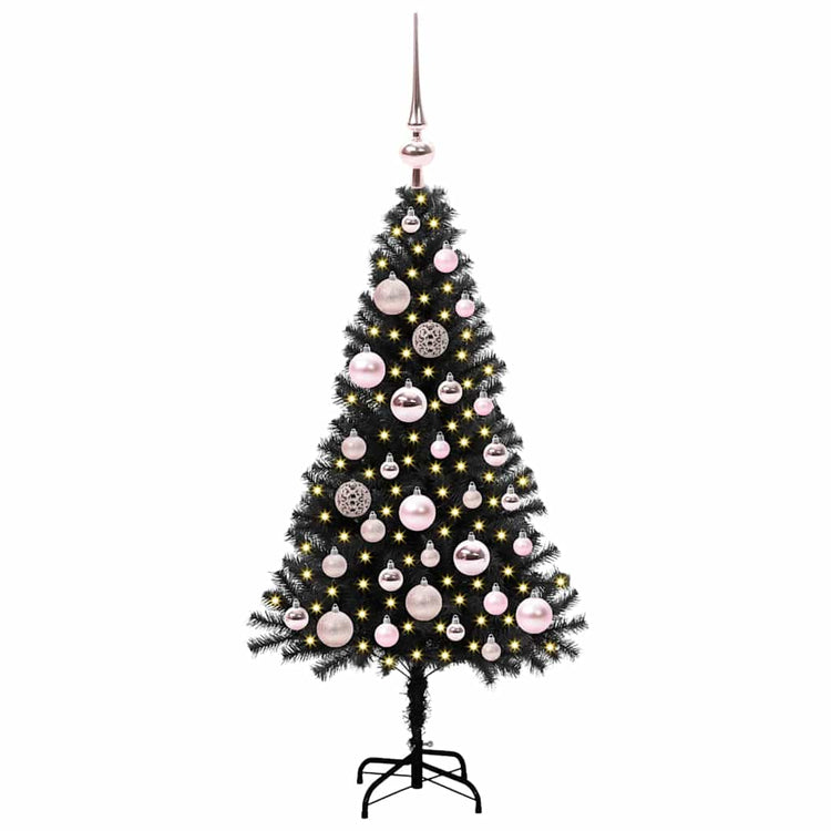VidaXL Weihnachtsbaum mit 150 LEDs mit standardmäßigem schwarzem 120 cm PVC
