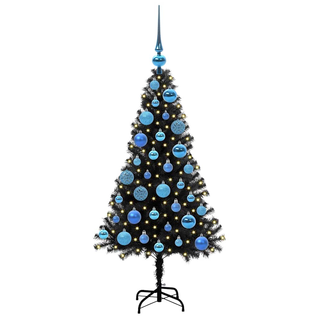 VidaXL Weihnachtsbaum mit 150 LEDs mit standardmäßigem schwarzem 120 cm PVC
