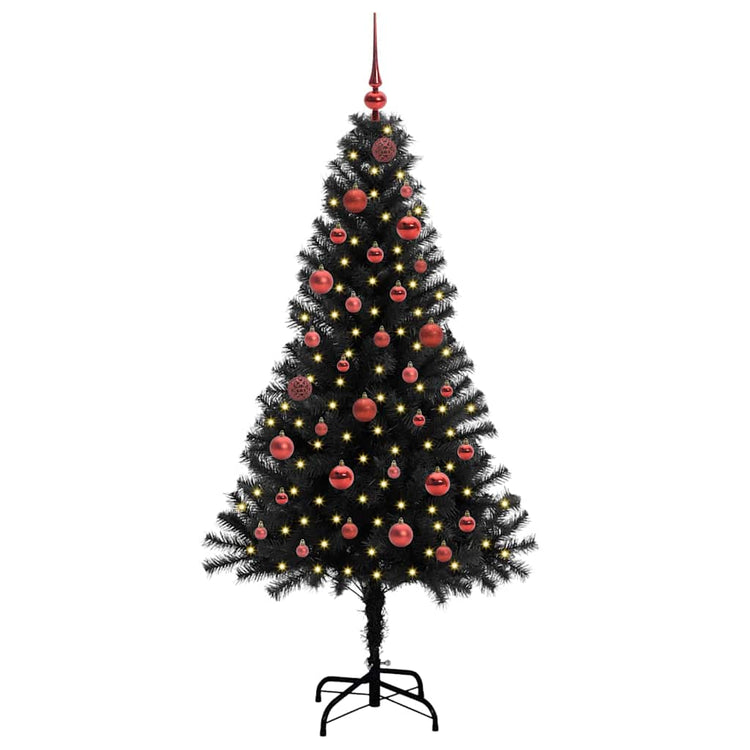 Vidaxx Weihnachtsbaum mit 150 LEDs mit standardmäßigem schwarzem 150 cm PVC