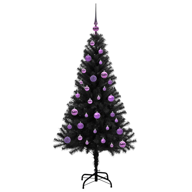 Vidaxx Weihnachtsbaum mit 150 LEDs mit standardmäßigem schwarzem 150 cm PVC