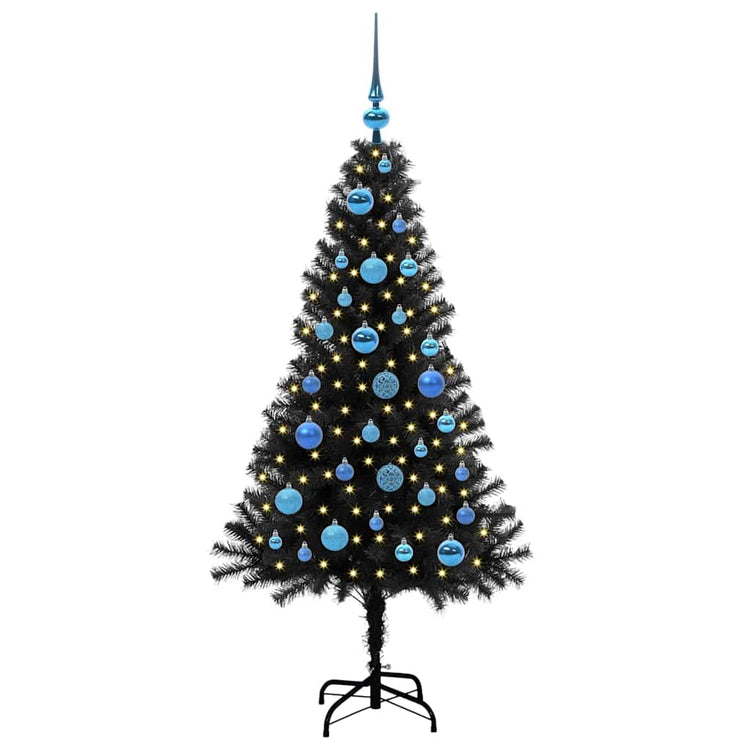 Vidaxx Weihnachtsbaum mit 150 LEDs mit standardmäßigem schwarzem 150 cm PVC