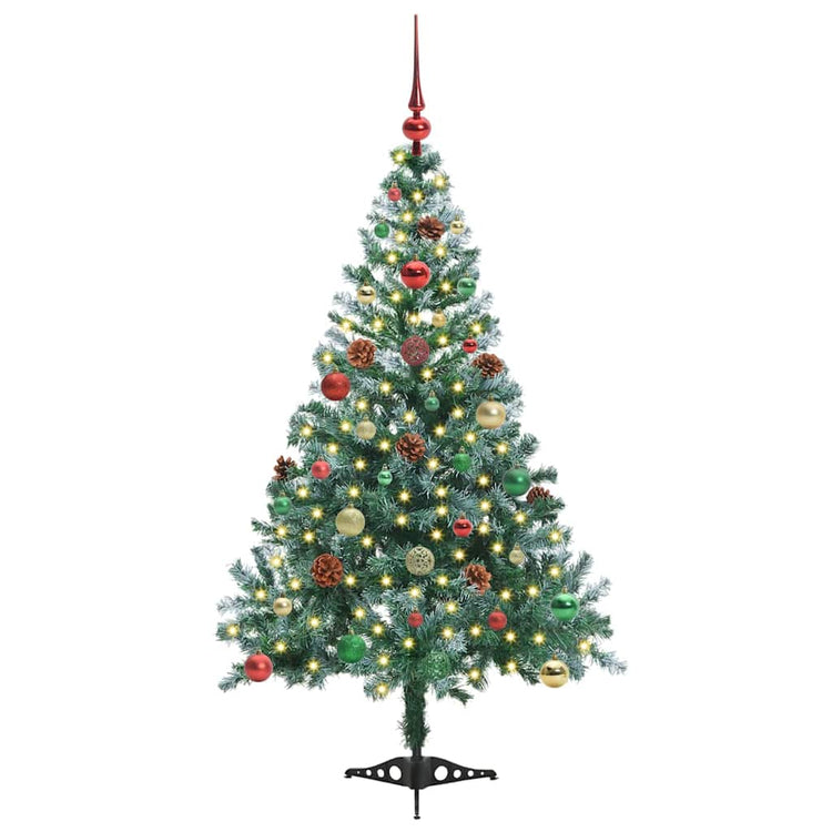 Vidaxx künstlicher Weihnachtsbaum mit 150 LED grün, 150 cm PVC und Stahl