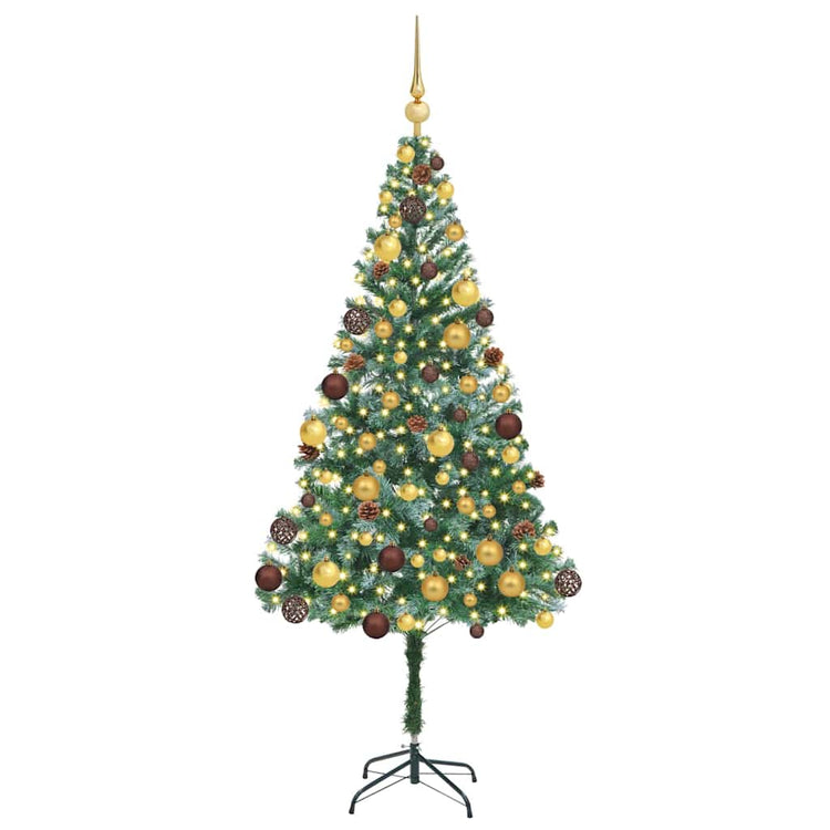 Vidaxx künstlicher Weihnachtsbaum mit 300 LED grün 180 cm PVC und Stahl