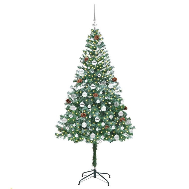 Vidaxx künstlicher Weihnachtsbaum mit 300 LED grün 180 cm PVC und Stahl