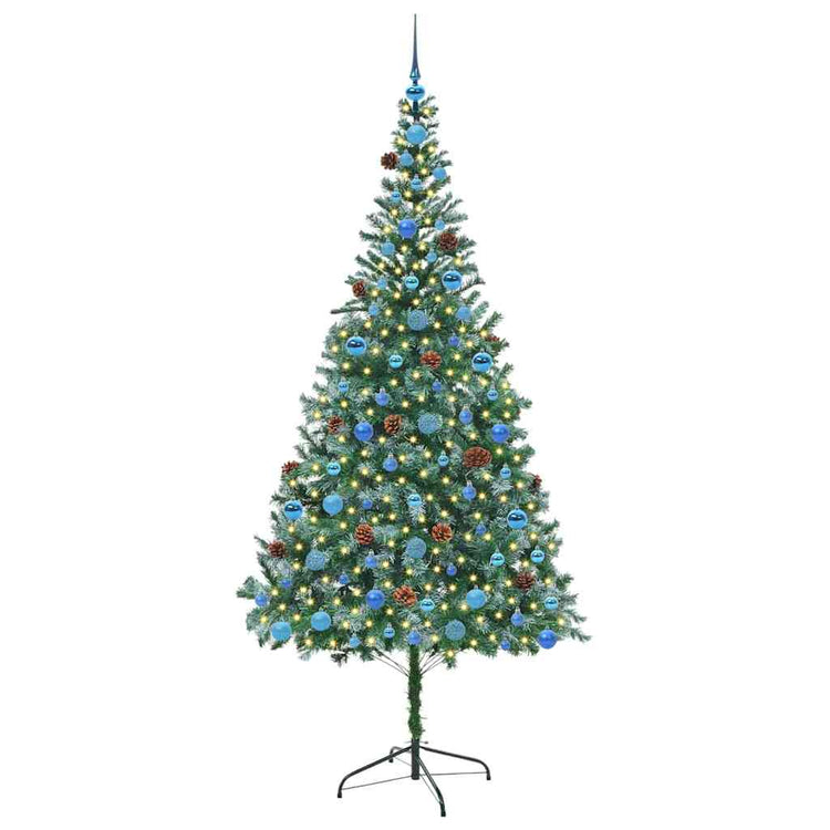 Vidaxx künstlicher Weihnachtsbaum mit 300 LED grün, 210 cm PVC und Stahl