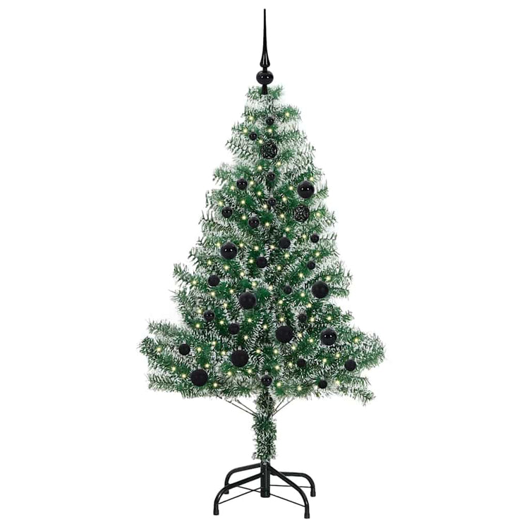 Vidaxx künstlicher Weihnachtsbaum Schnee geflochten mit LED-Licht 150 cm