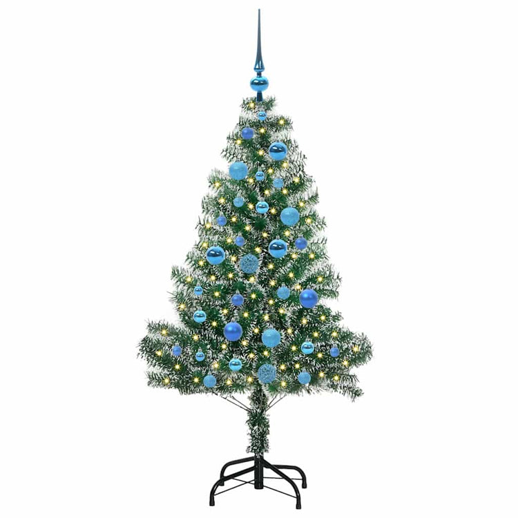 Vidaxx künstlicher Weihnachtsbaum Schnee geflochten mit LED-Licht 150 cm