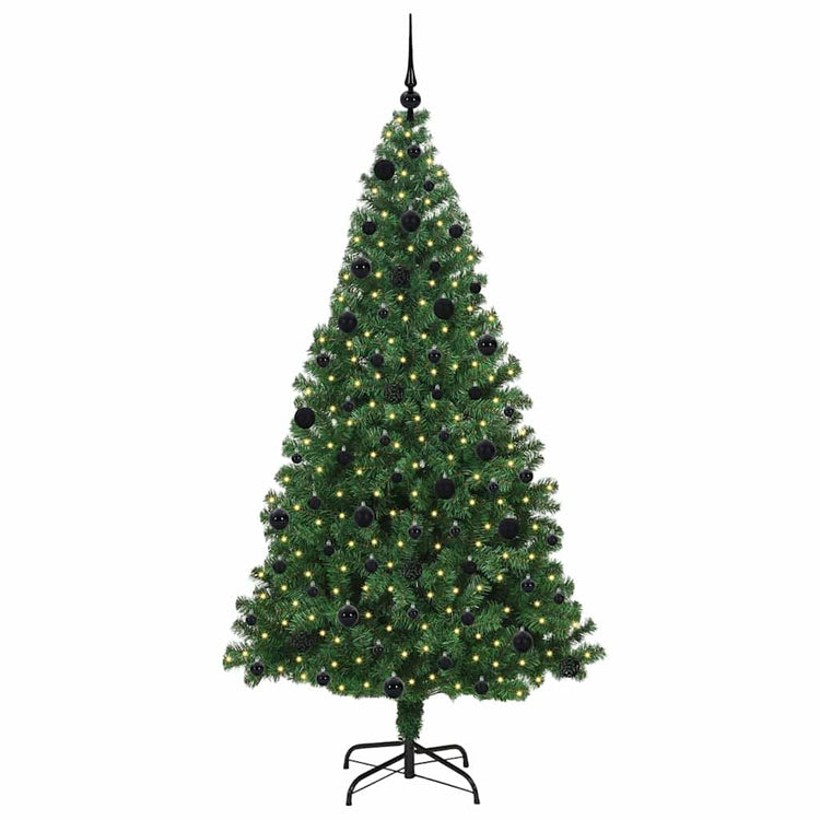 Vidaxx künstlicher Weihnachtsbaum grün 210 cm PVC und Stahl und Kunststoff