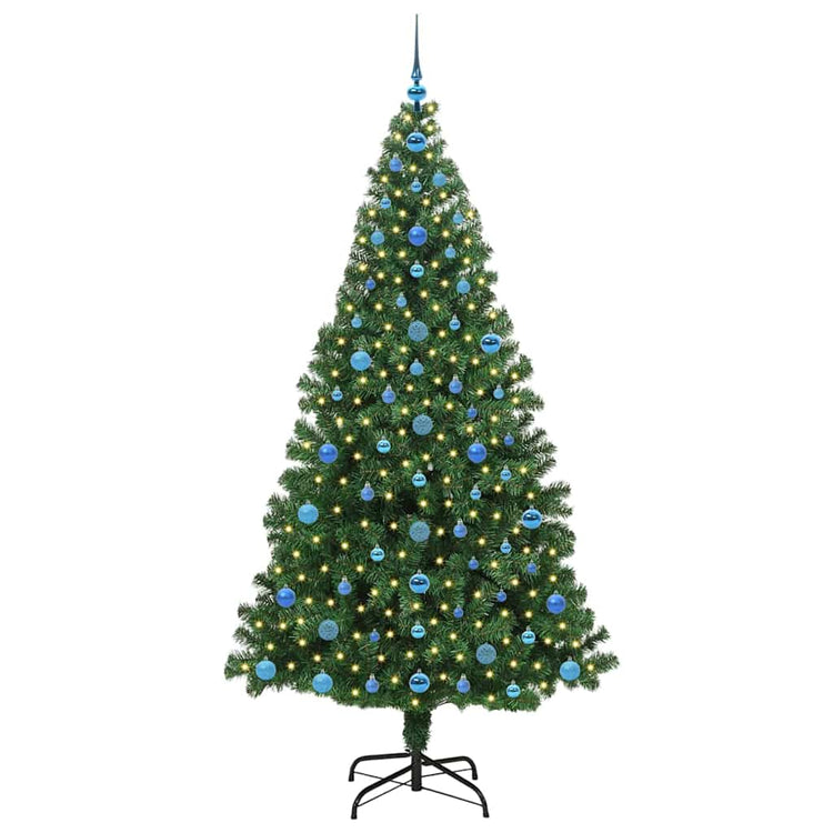Vidaxx künstlicher Weihnachtsbaum grün 210 cm PVC und Stahl und Kunststoff