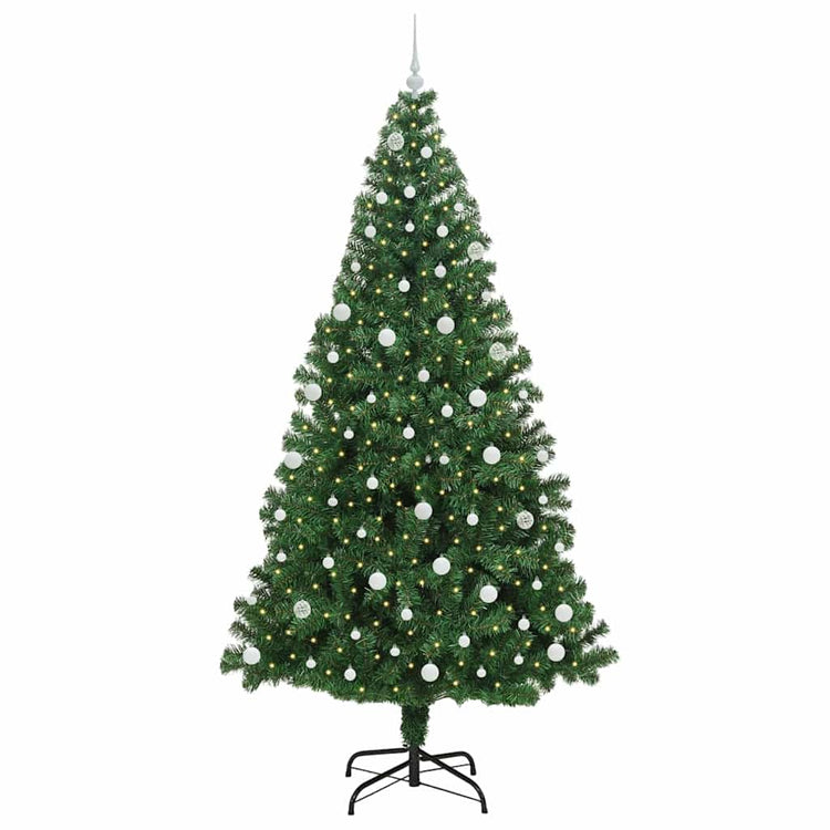 Vidaxx künstlicher Weihnachtsbaum grün 240 cm PVC und Stahl und Kunststoff