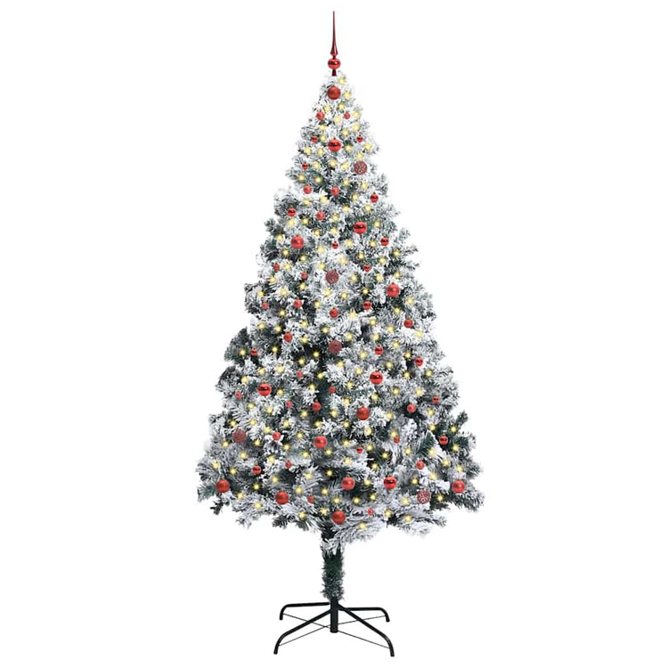 Künstlicher Weihnachtsbaum von Vidaxx mit 300 LEDs, weiß, 240 cm, PVC und Stahl und Kunststoff