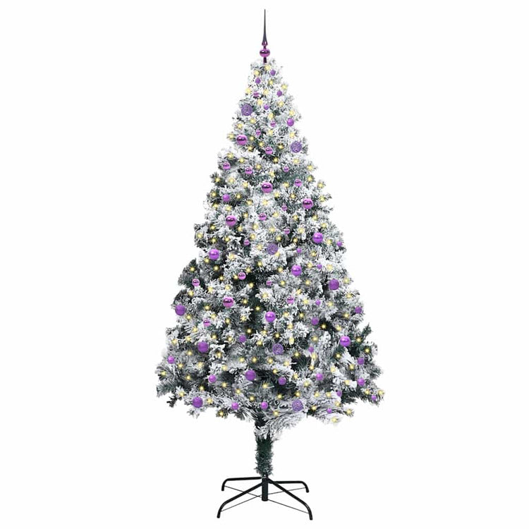 Künstlicher Weihnachtsbaum von Vidaxx mit 300 LEDs, weiß, 240 cm, PVC und Stahl und Kunststoff