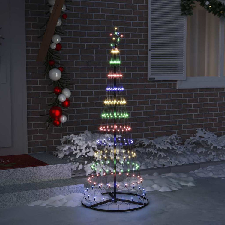 VidaXL LED-Weihnachtsbaum mit 230 LEDs, mehrfarbig, 184,5 cm, Metall