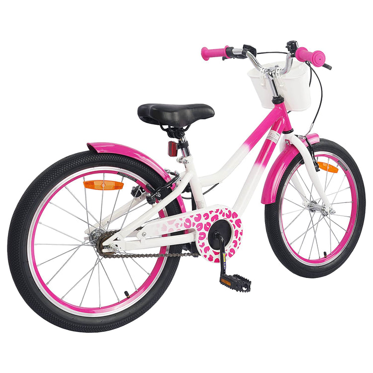 VidaXL Kinderfahrrad 20 Zoll für 6-11 Jahre, Dunkelrosa