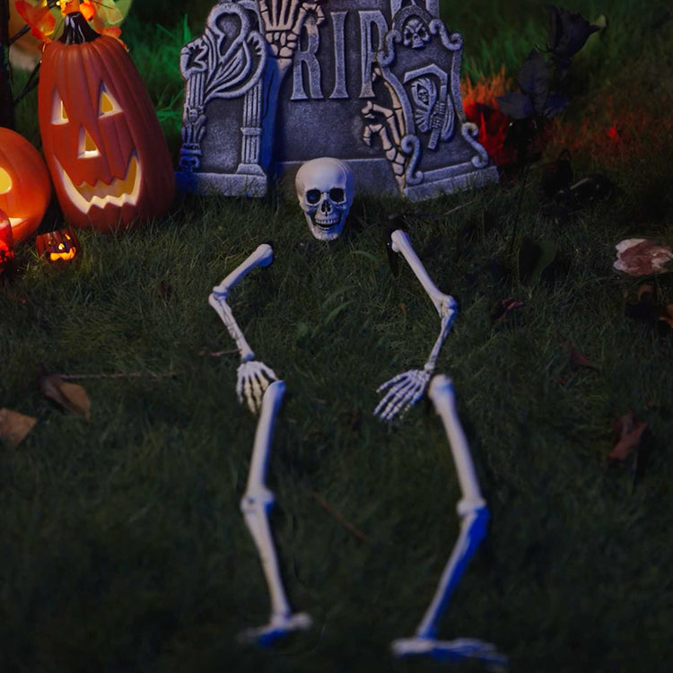 VidaXL Halloween Skelett weiß 45,5 x 13 cm Kunststoff