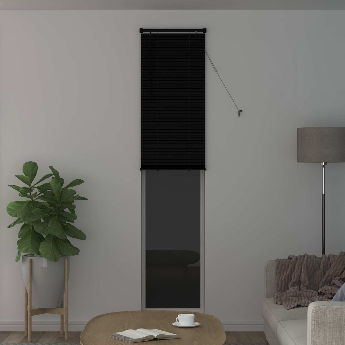 Vidaxx Jalousie verstellbar schwarz 213 x 60 cm PVC